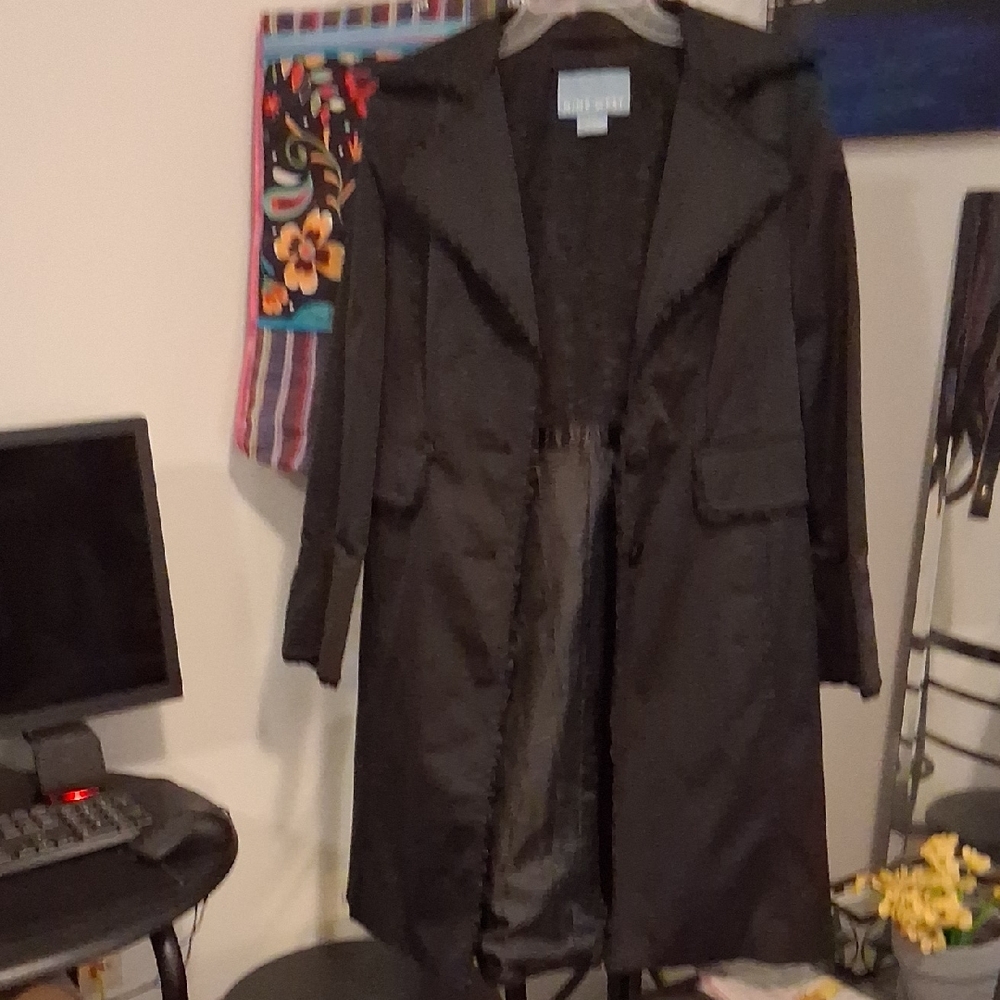 Nine West Classic Black Trench Coat